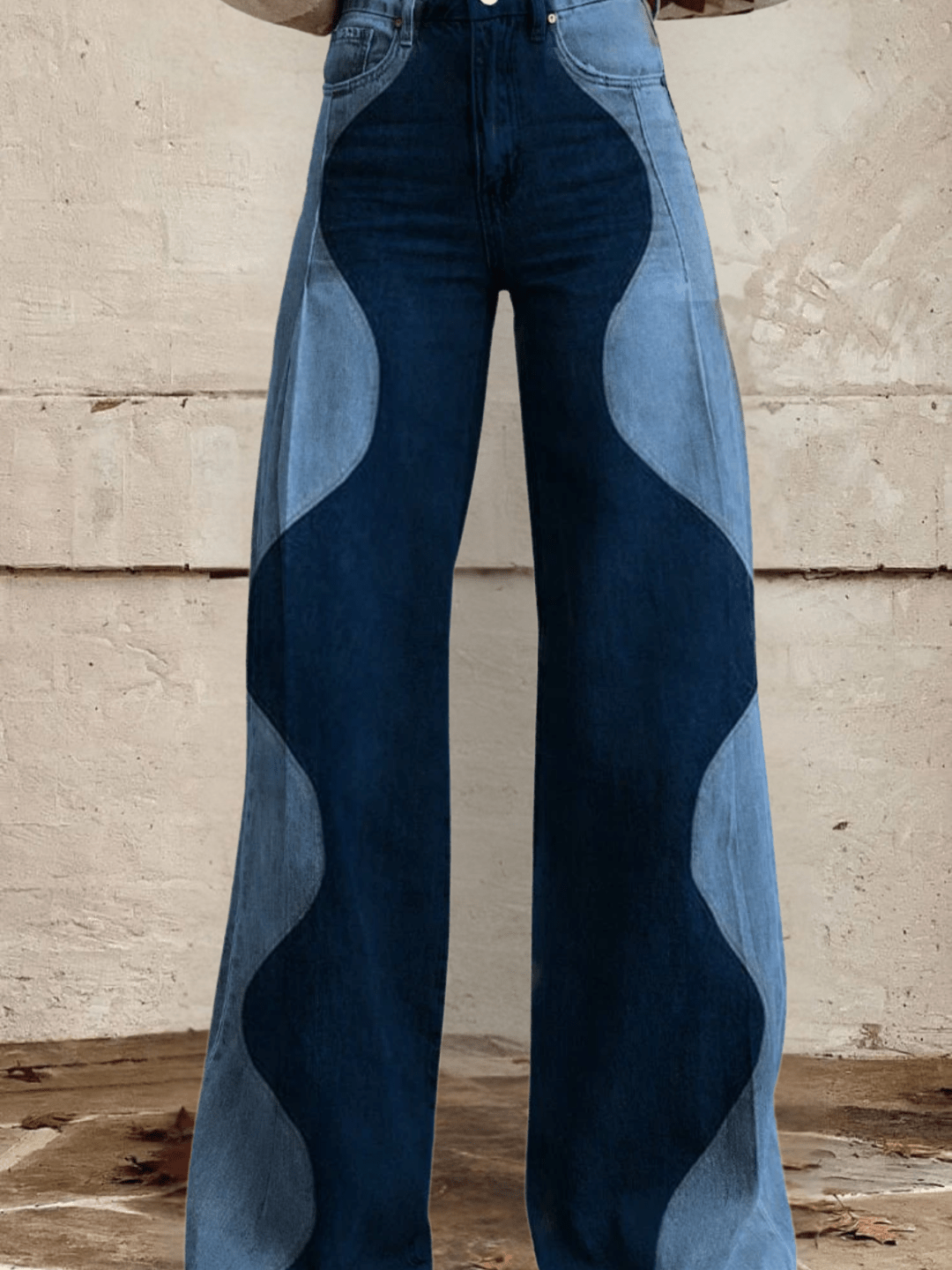 Noelle | Retro Floral Wide Leg Jeans