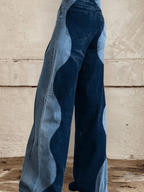 Noelle | Retro Floral Wide Leg Jeans