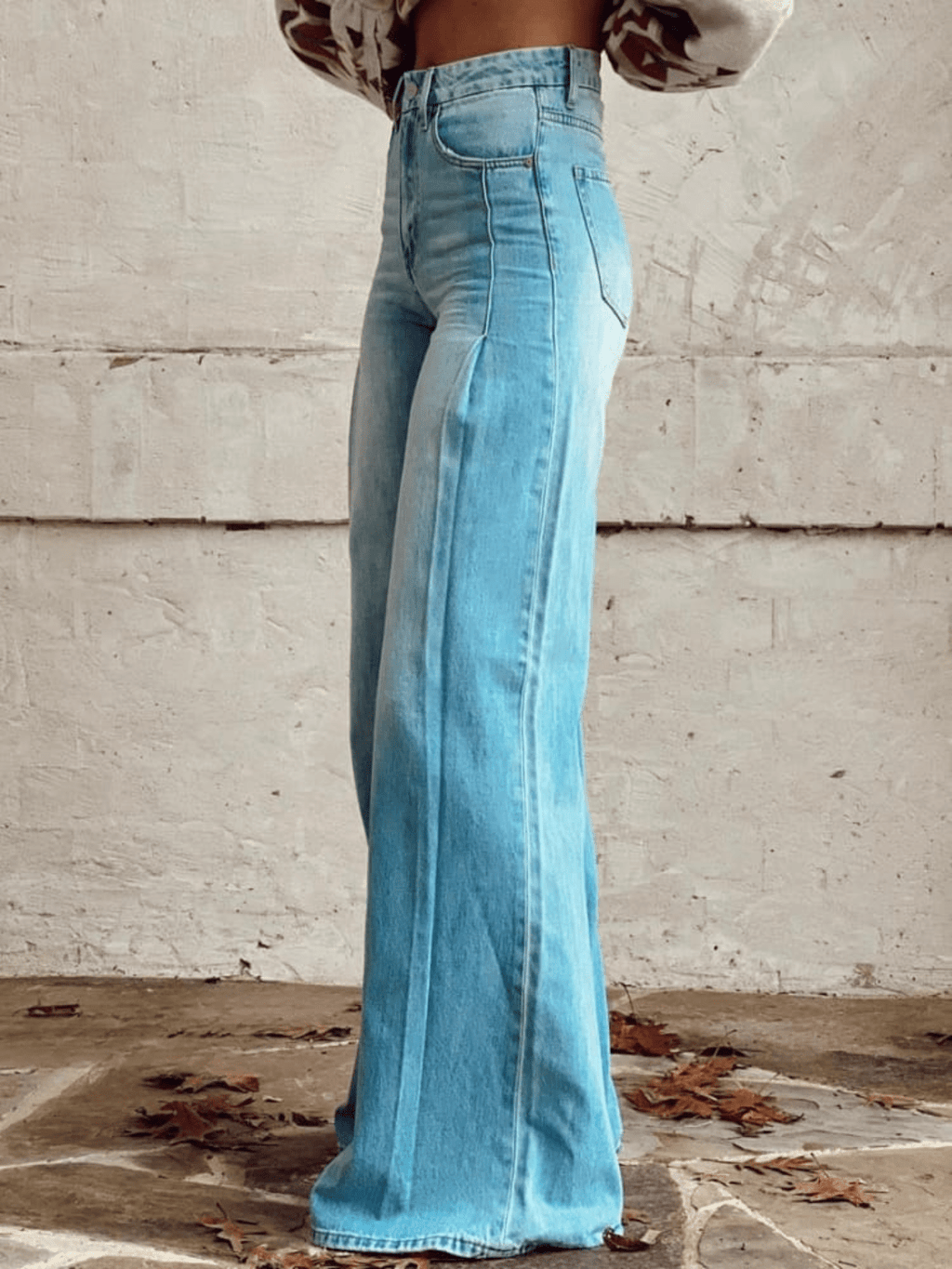 Noelle | Retro Floral Wide Leg Jeans