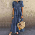 Suzannah | classic slimming denim dress