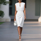 Celeste | Elegant Draped Midi Dress