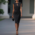 Celeste | Elegant Draped Midi Dress