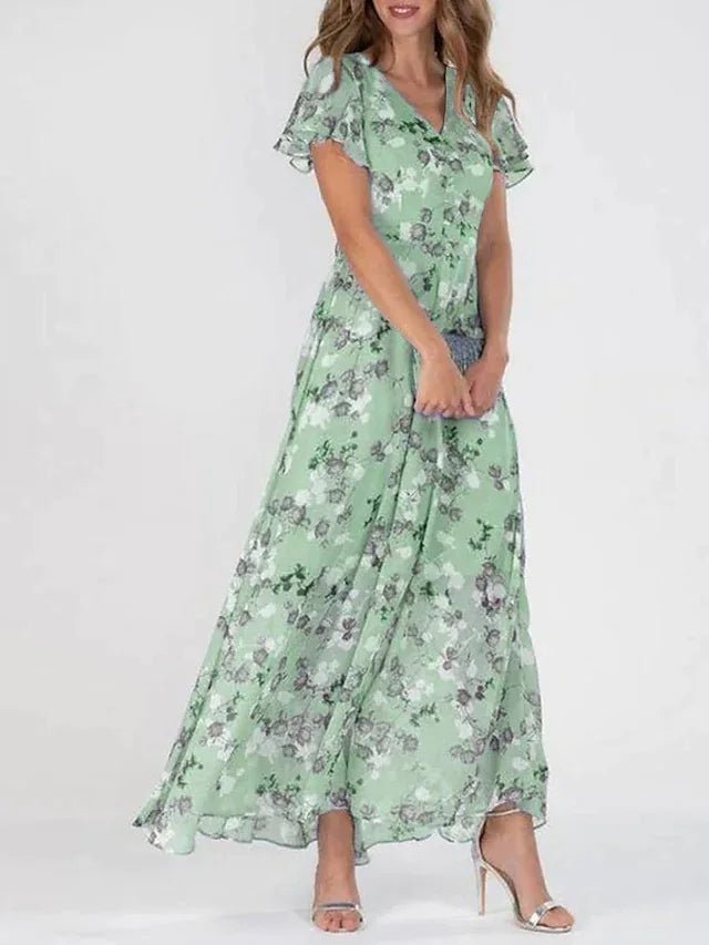 Women’s Tummy Control Floral Maxi Dress