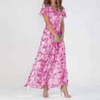 Women’s Tummy Control Floral Maxi Dress