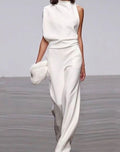 Serena | Women’s Sleeveless High-Neck Wide-Leg Jumpsuit