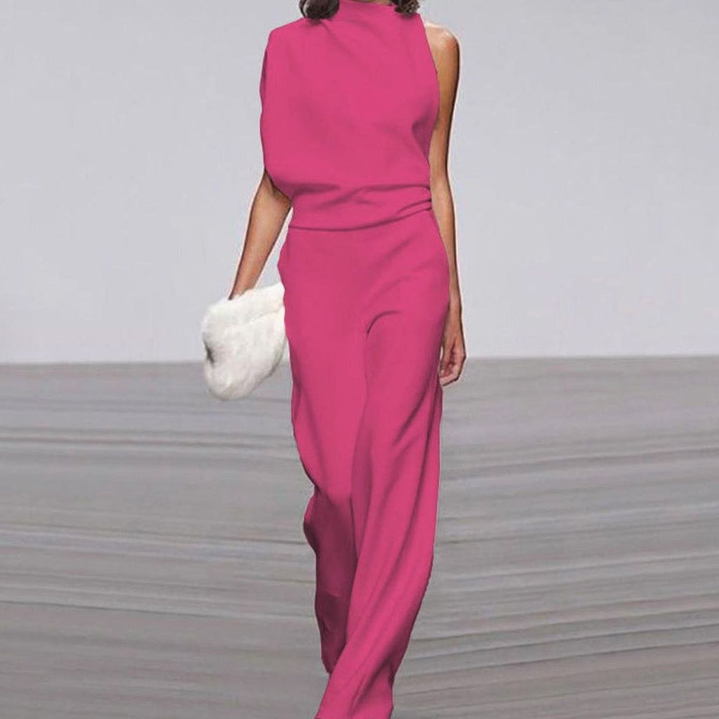 Serena | Women’s Sleeveless High-Neck Wide-Leg Jumpsuit
