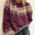 Freya | Women’s Fair Isle Nordic Pattern Chunky Knit Sweater