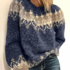 Freya | Women’s Fair Isle Nordic Pattern Chunky Knit Sweater