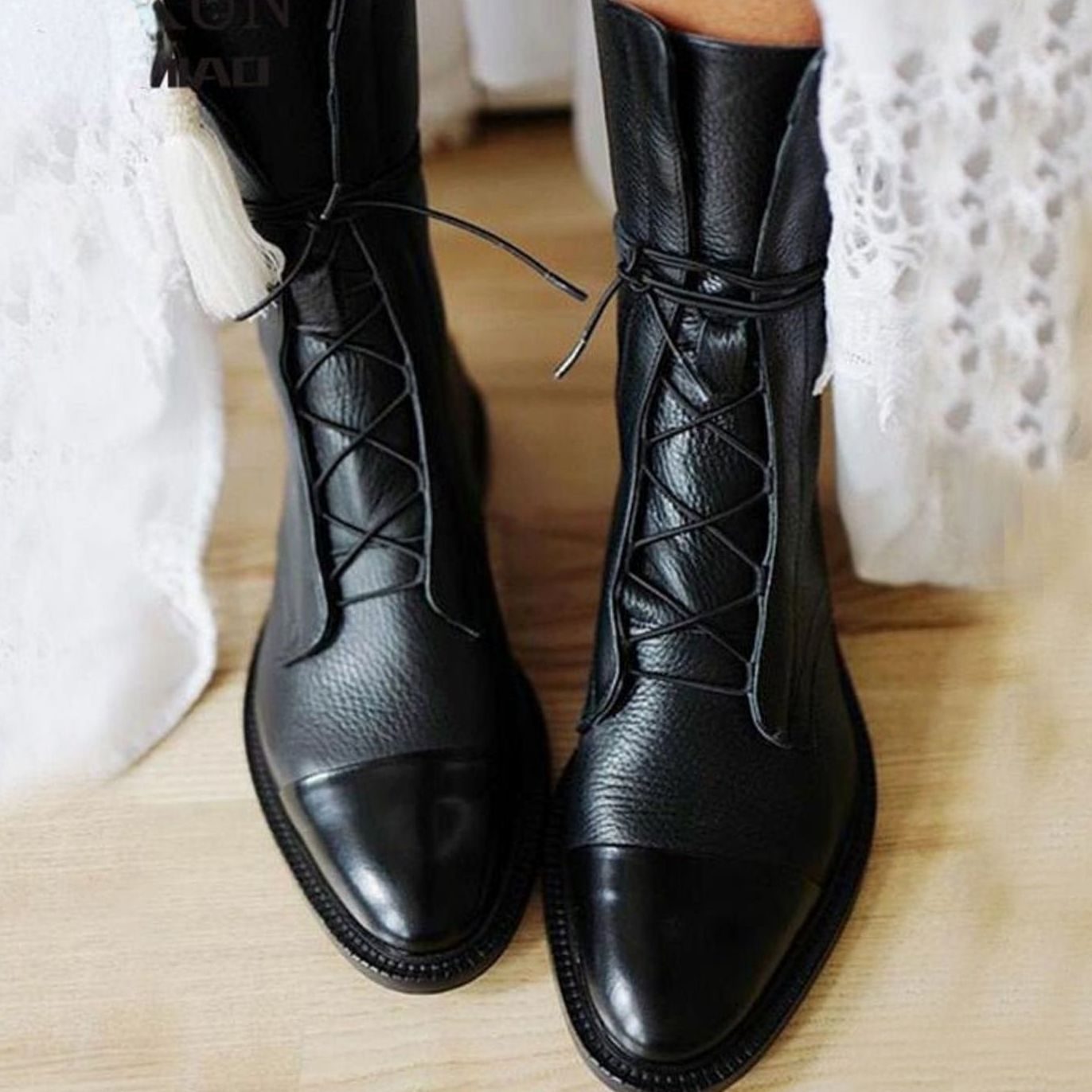 Vesper | Women’s Cap-Toe Lace-Up Mid-Calf Combat Boots