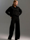 Harper | Women’s Collared Knit Sweater & Wide-Leg Lounge Set