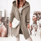 Nora | Women’s Hooded Button-Front Chunky Knit Longline Cardigan