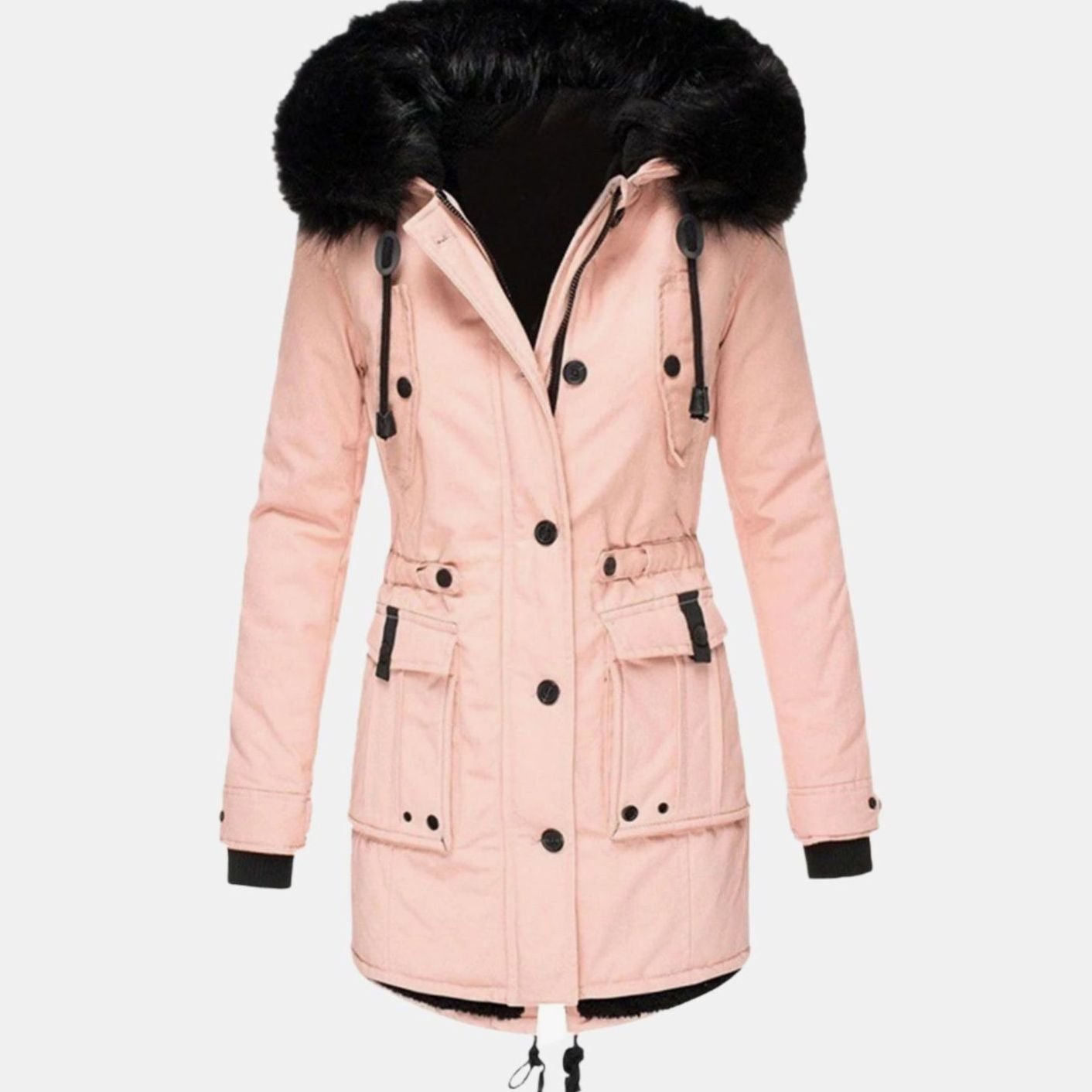 Kira | Women’s Hooded Fleece-Lined Drawstring Parka Jacket