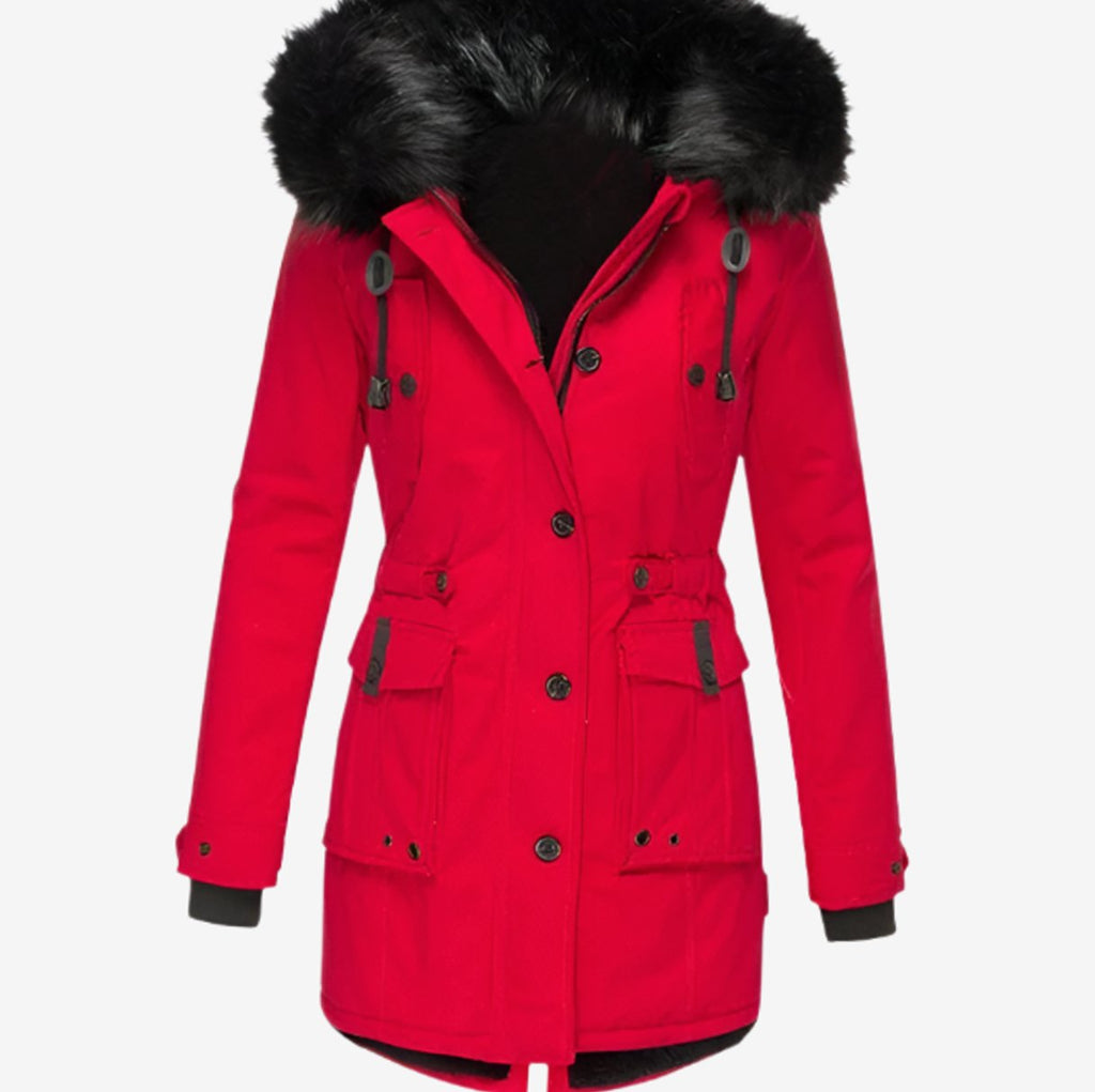 Kira | Women’s Hooded Fleece-Lined Drawstring Parka Jacket