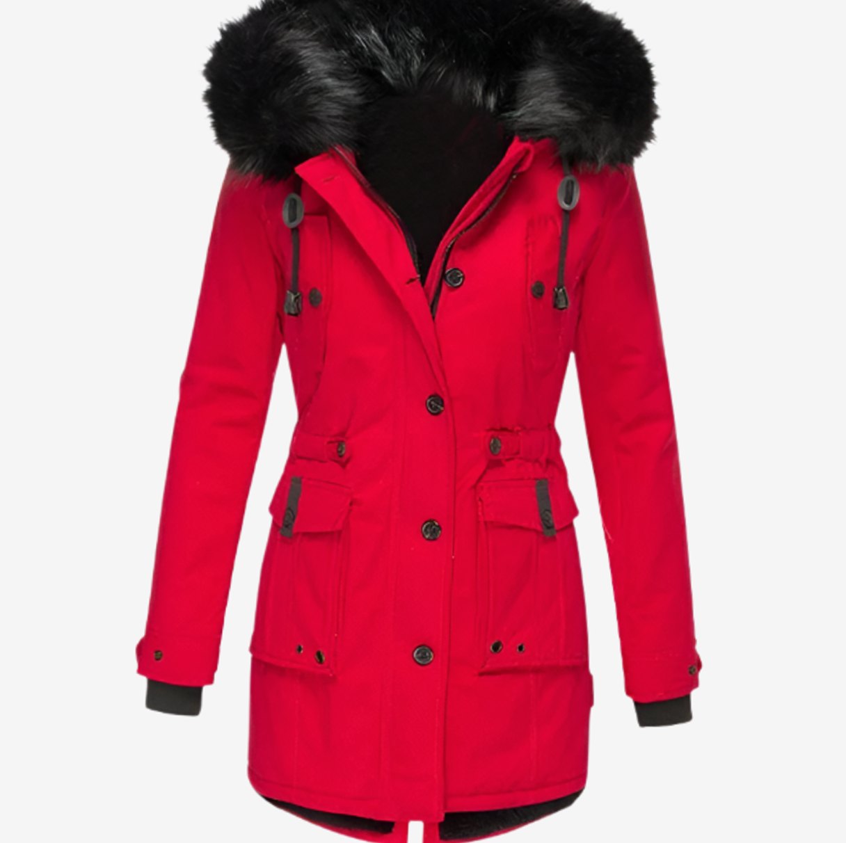 Kira | Women’s Hooded Fleece-Lined Drawstring Parka Jacket