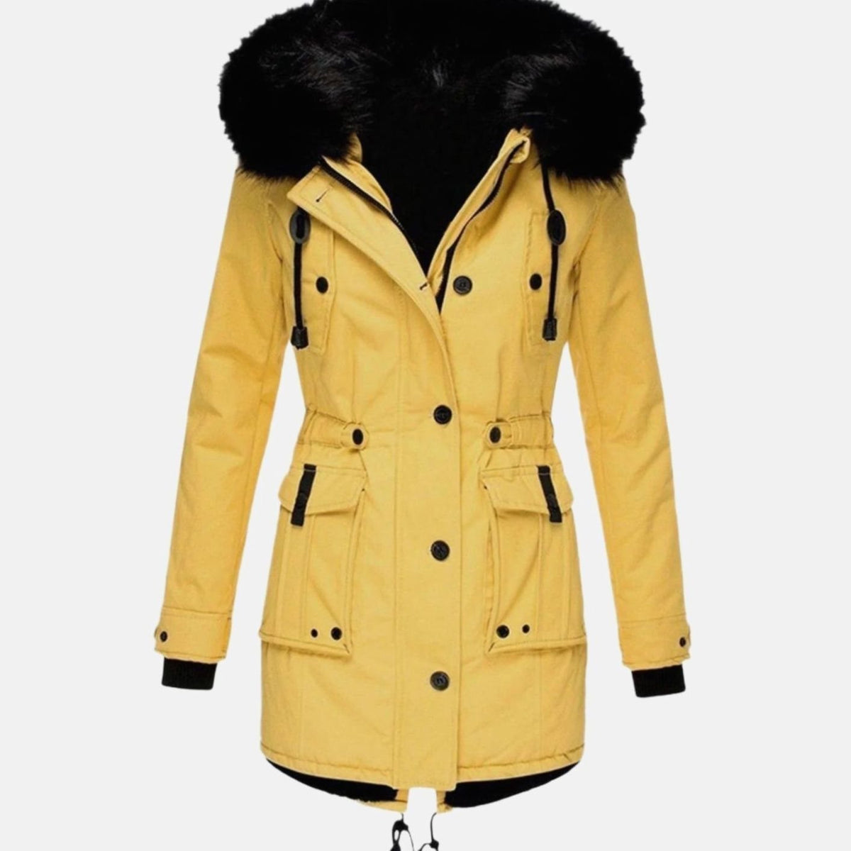 Kira | Women’s Hooded Fleece-Lined Drawstring Parka Jacket