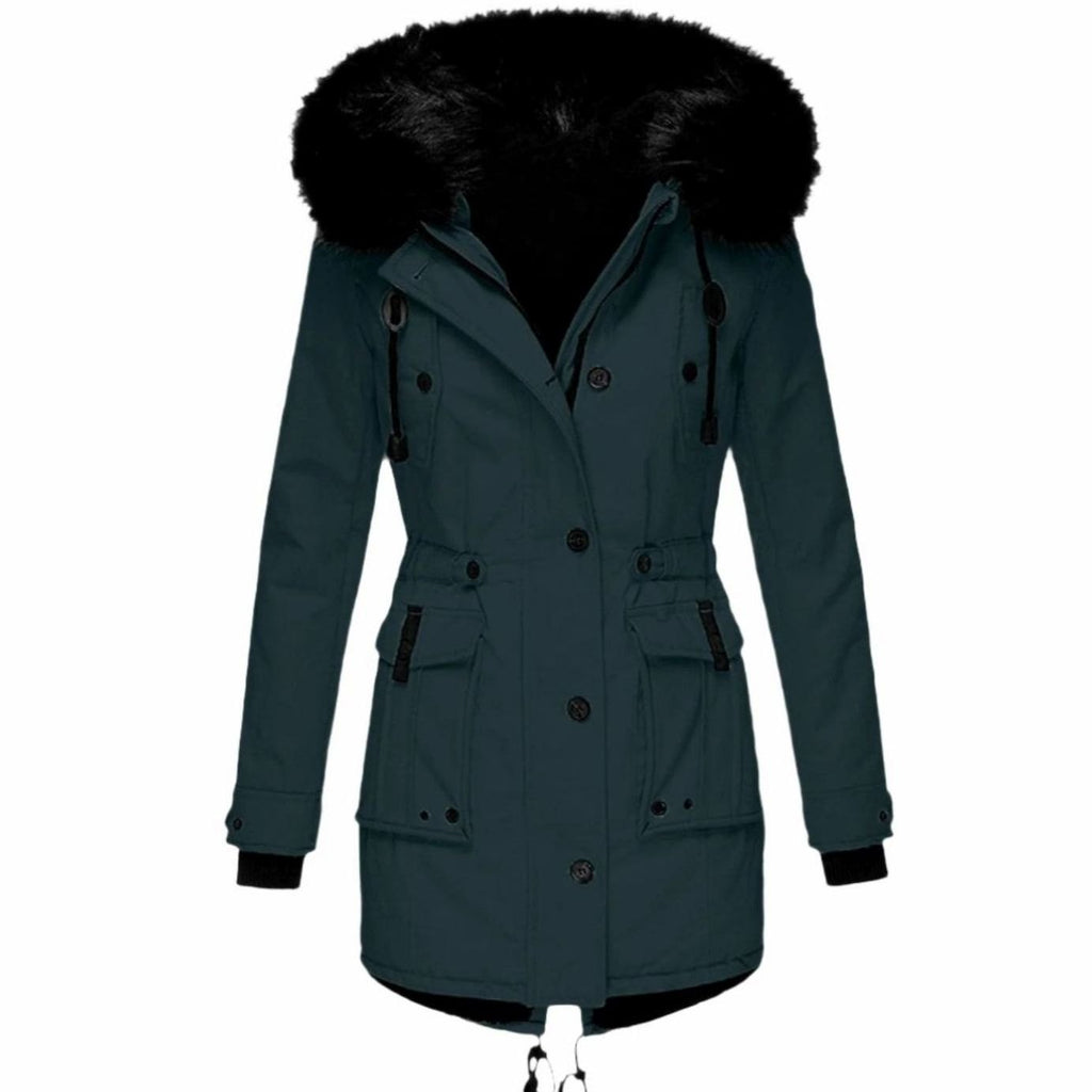 Kira | Women’s Hooded Fleece-Lined Drawstring Parka Jacket