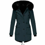 Kira | Women’s Hooded Fleece-Lined Drawstring Parka Jacket