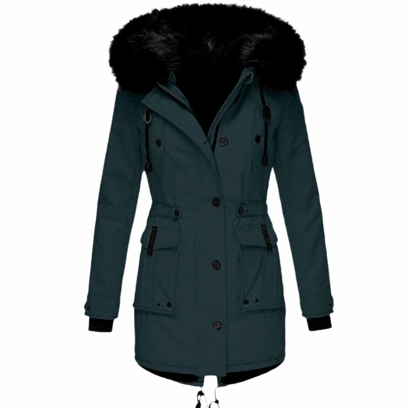 Kira | Women’s Hooded Fleece-Lined Drawstring Parka Jacket