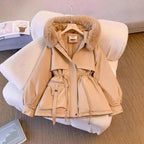 Gemma | Women’s Hooded Drawstring Waist Utility Parka Jacket