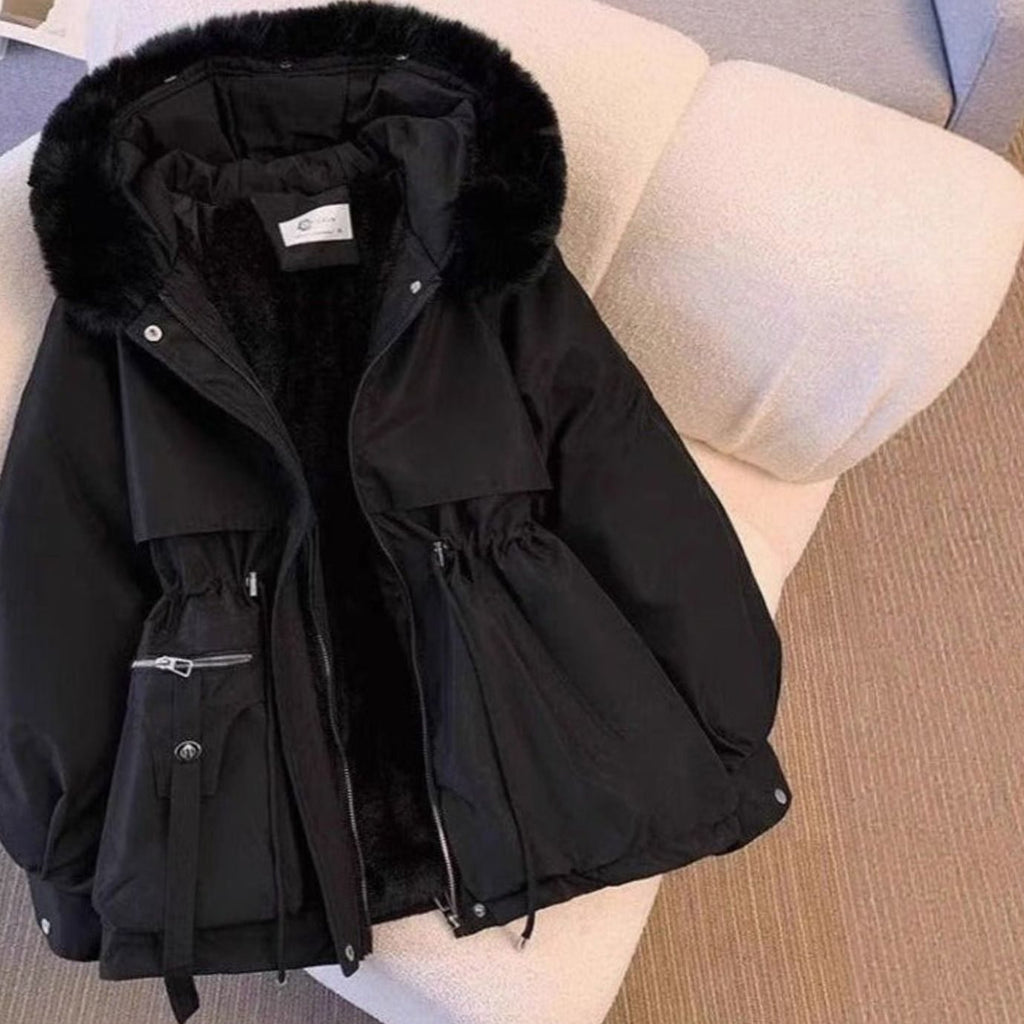 Gemma | Women’s Hooded Drawstring Waist Utility Parka Jacket