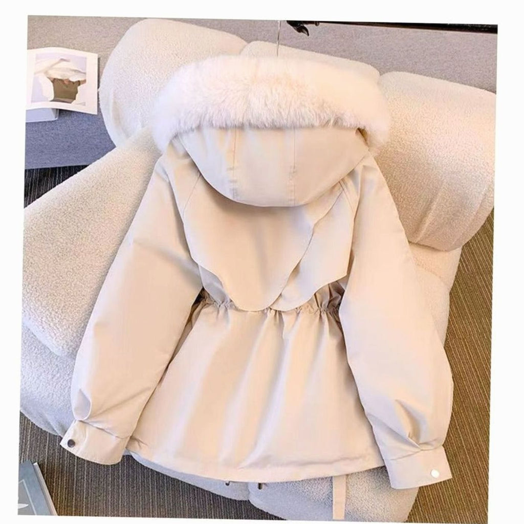 Gemma | Women’s Hooded Drawstring Waist Utility Parka Jacket