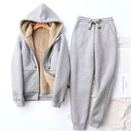 Ember | Sherpa-Lined Zip Hoodie & Jogger Fleece Tracksuit Set
