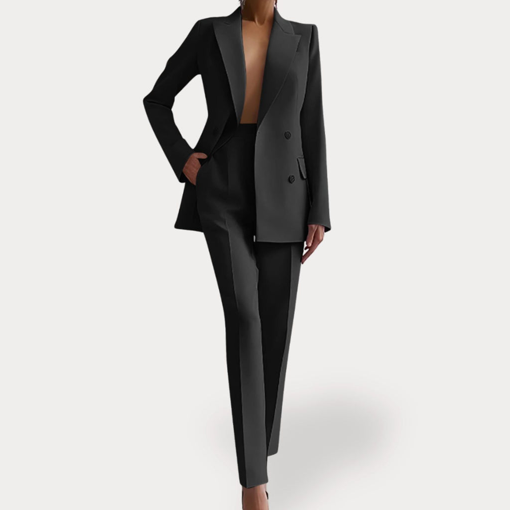 Margot | Women’s Double-Breasted Peak-Lapel Tailored Trouser Suit Set