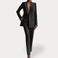 Margot | Women’s Double-Breasted Peak-Lapel Tailored Trouser Suit Set