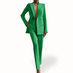 Margot | Women’s Double-Breasted Peak-Lapel Tailored Trouser Suit Set