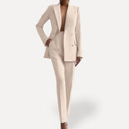 Margot | Women’s Double-Breasted Peak-Lapel Tailored Trouser Suit Set