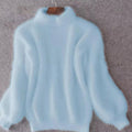 Seraphina | Women’s Fuzzy Mock-Neck Lantern-Sleeve Plush Knit Sweater