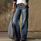 Sierra | Women’s High-Waist Vintage Distressed Wide-Leg Jeans