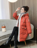 Freya | Women’s Longline Contrast-Lined Hooded Puffer Coat