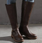Sienna | Women’s Ankle Buckle Low Heel Knee-High Riding Boots