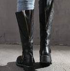 Sienna | Women’s Ankle Buckle Low Heel Knee-High Riding Boots