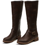 Sienna | Women’s Ankle Buckle Low Heel Knee-High Riding Boots