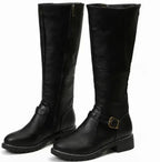 Sienna | Women’s Ankle Buckle Low Heel Knee-High Riding Boots