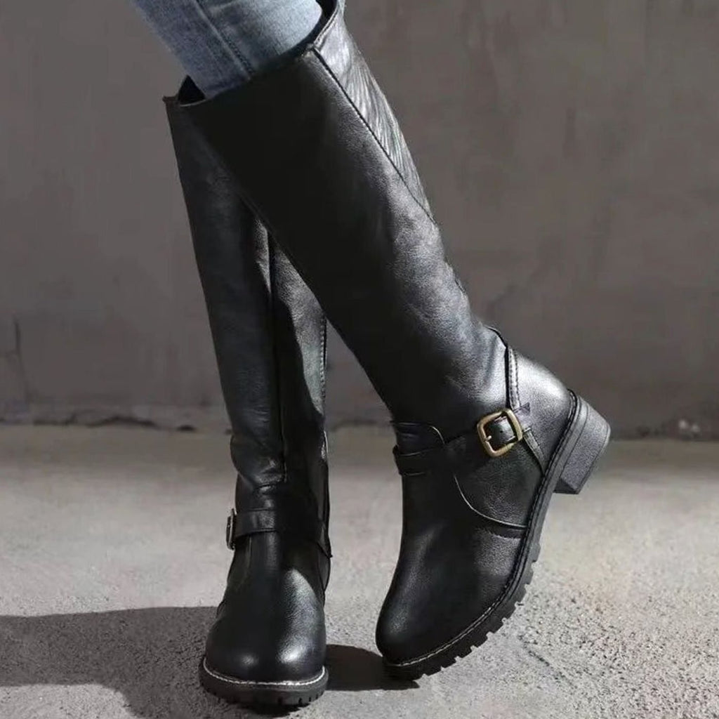 Willow | Women’s Ankle Buckle Knee-High Riding Boots