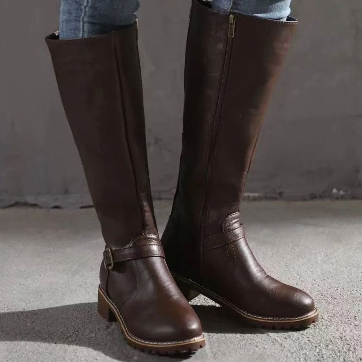 Willow | Women’s Ankle Buckle Knee-High Riding Boots