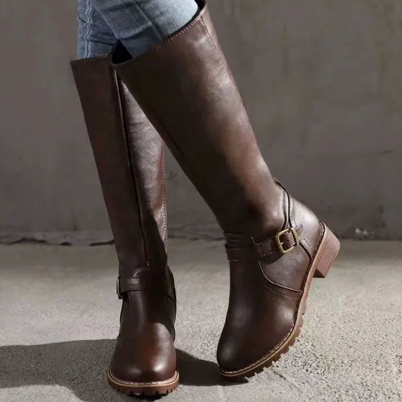 Willow | Women’s Ankle Buckle Knee-High Riding Boots
