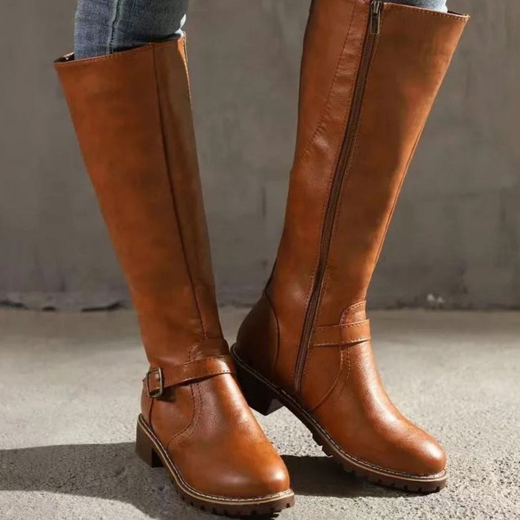 Willow | Women’s Ankle Buckle Knee-High Riding Boots