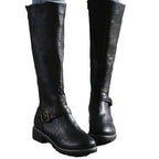 Dakota | Women’s Knee-High Ankle-Buckle Leather Riding Boots