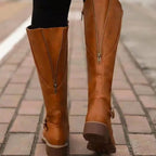 Dakota | Women’s Knee-High Ankle-Buckle Leather Riding Boots