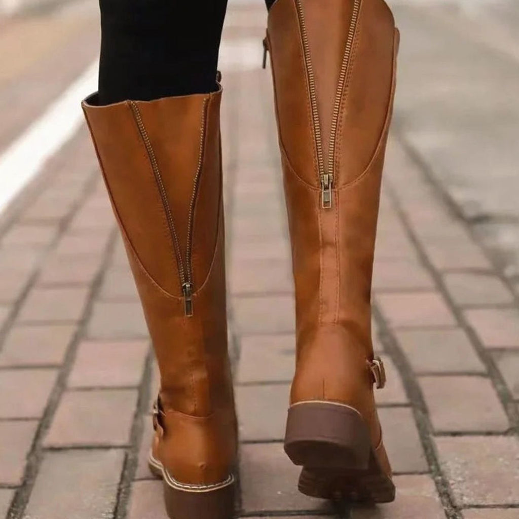 Willow | Women’s Ankle Buckle Knee-High Riding Boots