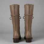 Raven | Women’s Leather Lace-Up Knee-High Combat Boots