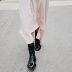 Kora | Women’s Cap-Toe Slender Lace-Up Mid-Calf Ankle Boots
