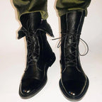 Kora | Women’s Cap-Toe Slender Lace-Up Mid-Calf Ankle Boots