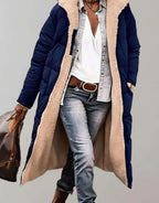 Kira | Women’s Hooded Sherpa-Lined Long Quilted Puffer Coat