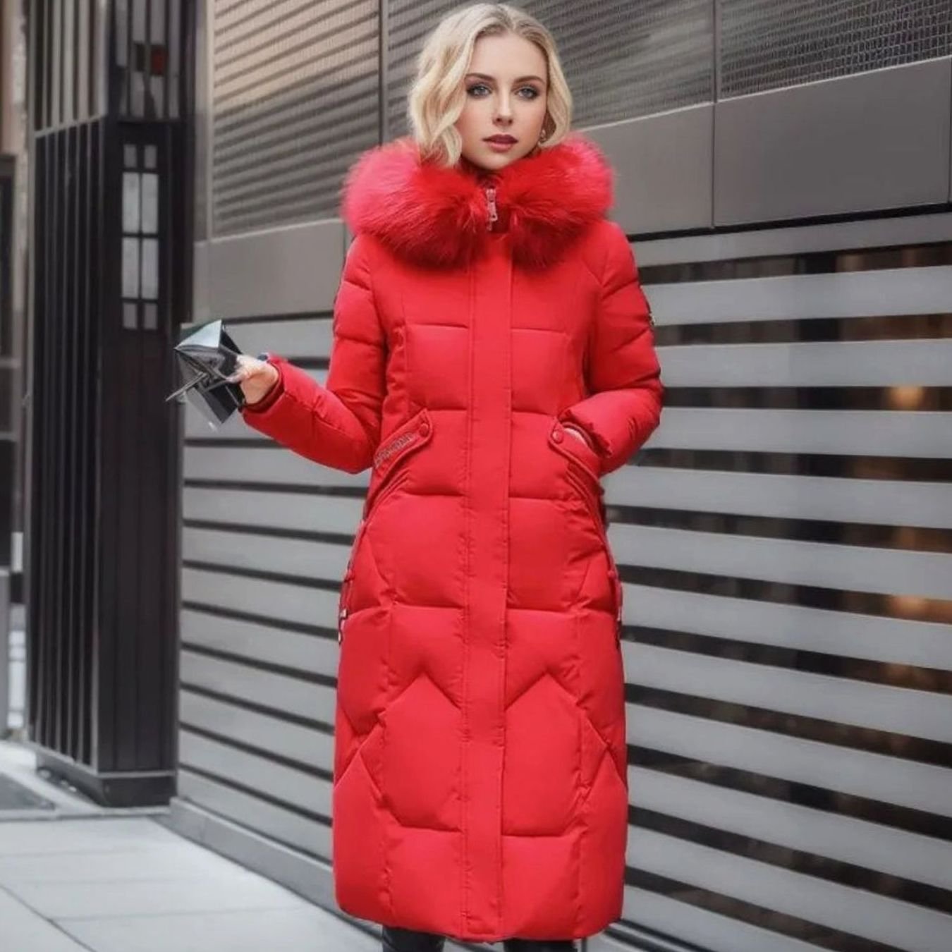 Bianca | Women’s Hooded Long Quilted Puffer Parka