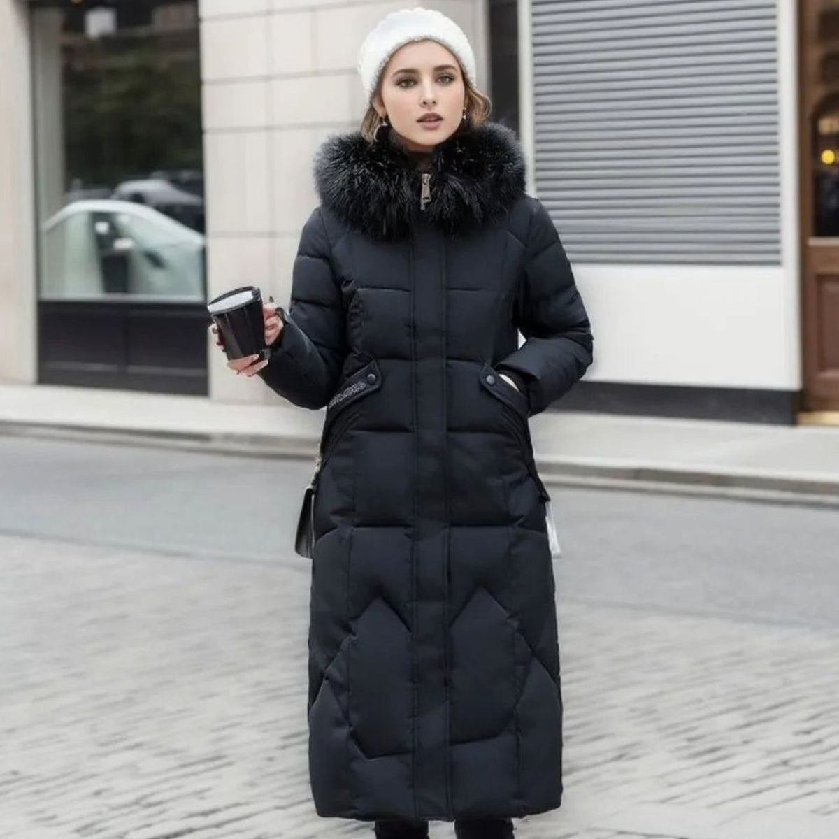 Bianca | Women’s Hooded Long Quilted Puffer Parka